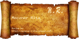 Meczner Rita névjegykártya